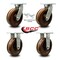 Service Caster 12 Inch Heavy Duty High Temp Phenolic Swivel Caster Swivel Locks 2 Rigid, 2PK SCC-KP92S1230-PHRHT-BSL-2-R-2 - alternate 1